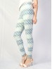 Plus Size Waves Print Stretchy Leggings